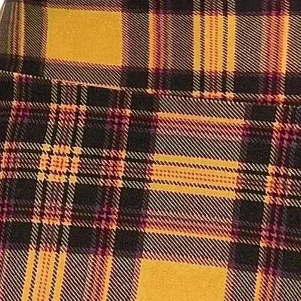 No Boundaries Juniors Sueded Ankle Legging High Rise XL, XXXL Autumn Plaid Print - Picture 3 of 6